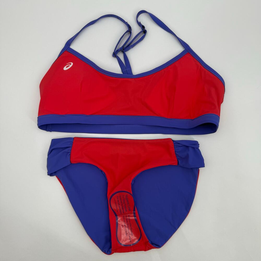 ASICS Beach Volleyball Bikini Set Size Large NEW Reversible UPF Protection NWOT - Picture 3 of 12